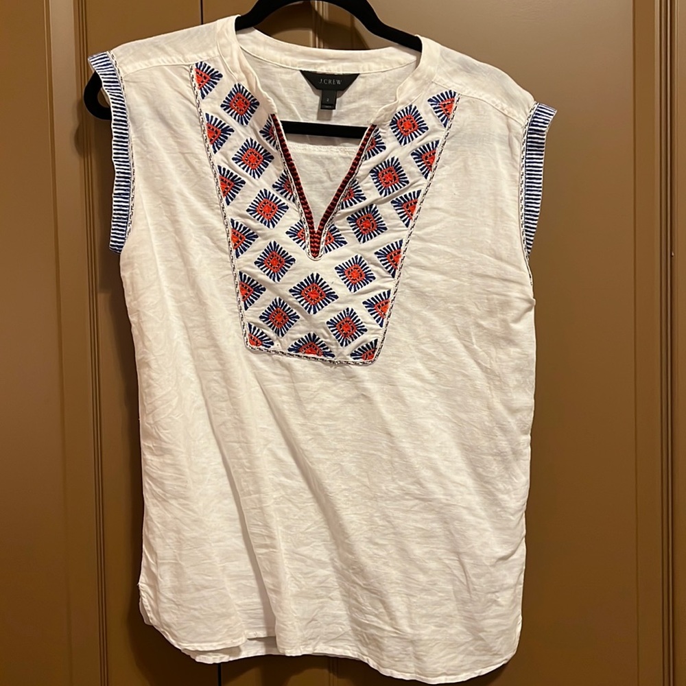 JCrew Linen-Cotton Blend Top